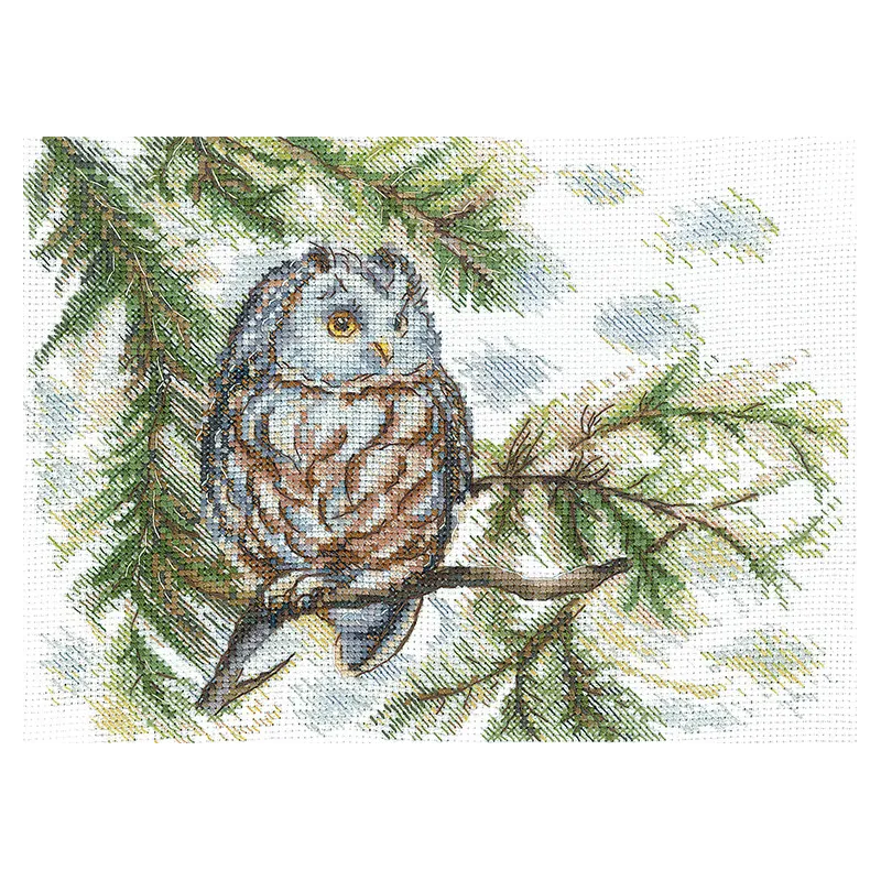 Cross Stitch Kit "Little Owl" 20x15 см SANS-73