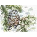 Cross Stitch Kit "Little Owl" 20x15 см SANS-73