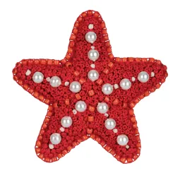 Kryželiu siuvinėjimo rinkinys KLART "Sagė. Jūros žvaigždė" 5,5x5,5 cm KL10-012