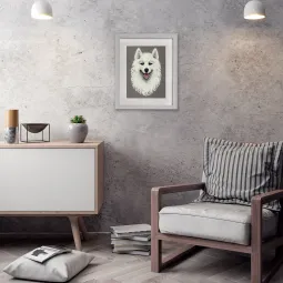 Kit point de croix PANNA "Samoyède" 18,5 x 24,5 cm PJ-7305