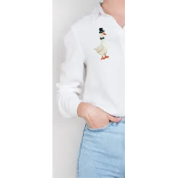 Kreuzstich-Set PANNA "Gans mit Zylinder" 4 x 7,5 cm PJK-2317