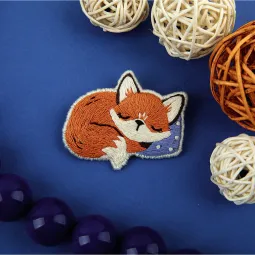 Cross stitch kit PANNA "Brooch. Sleeping fox" 5,5x4,5 cm PJK-2344