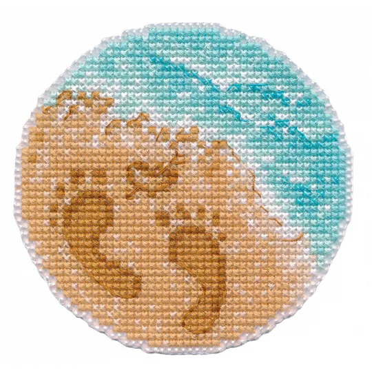 Kit de point de croix "Aimant. À la mer" 8,7×8,5 cm S1660