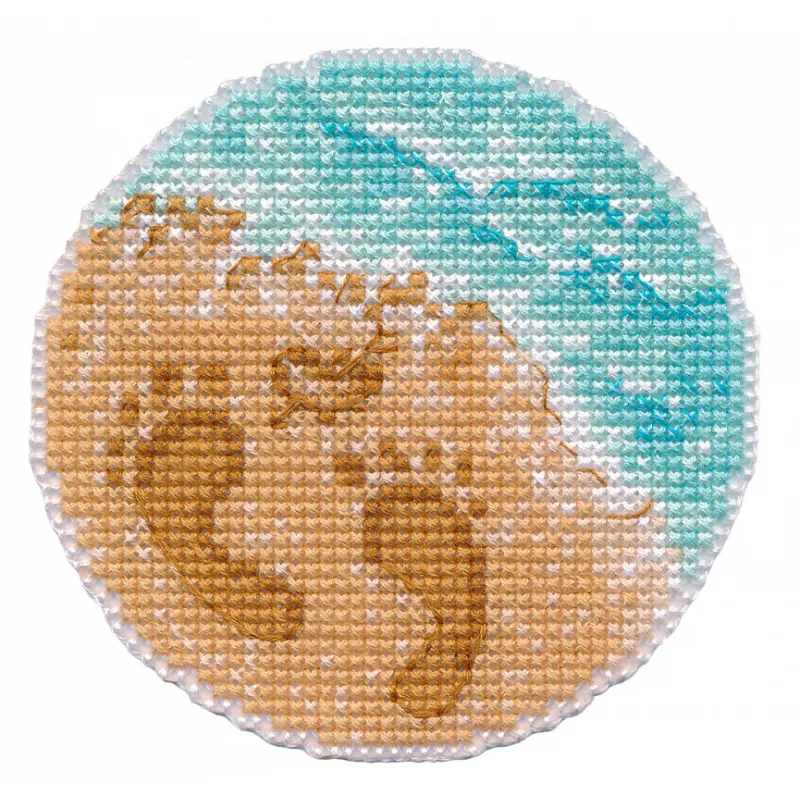 Kit de point de croix "Aimant. À la mer" 8,7×8,5 cm S1660