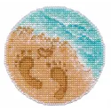 Kit de point de croix "Aimant. À la mer" 8,7×8,5 cm S1660