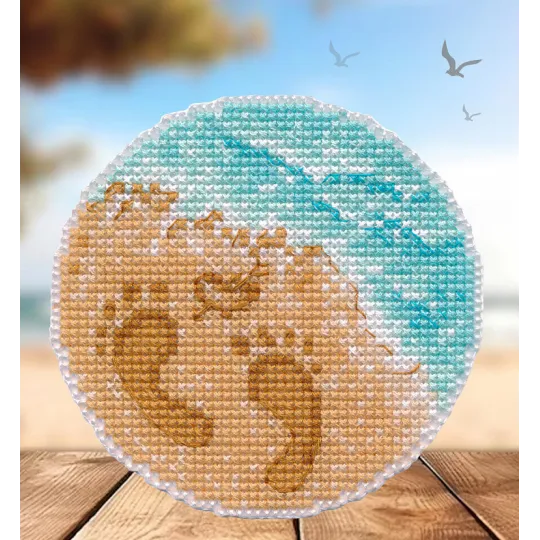 Kit de point de croix "Aimant. À la mer" 8,7×8,5 cm S1660