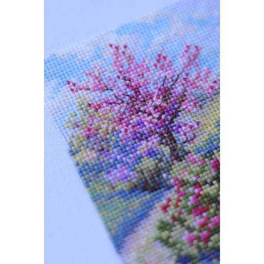 Kit point de croix Printemps 11,5x11,5 cm SK268B