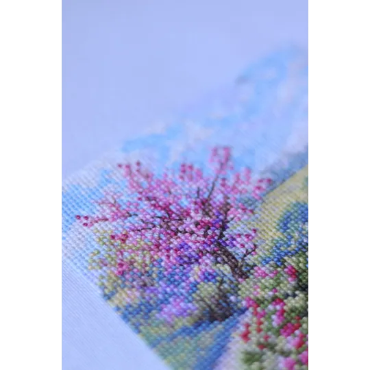 Kit point de croix Printemps 11,5x11,5 cm SK268B