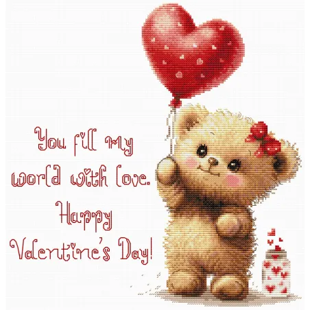 Kit de point de croix Mon cœur 24x25cm SB1424