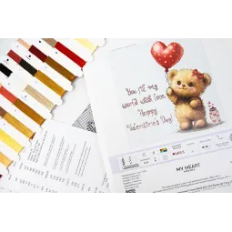 Kreuzstich-Set Mein Herz 24x25cm SB1424