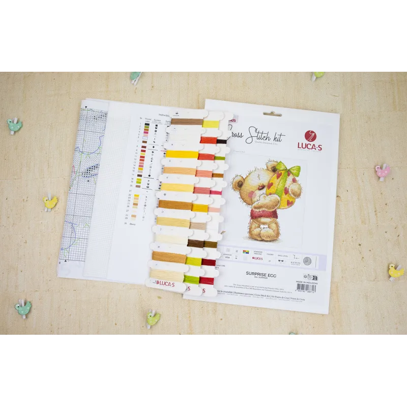 Kit de point de croix Œuf Surprise 16x18cm SB1425
