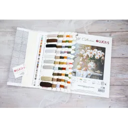 Kryželiu siuvinėjimo rinkinys „Orchidėjos elegancija“ 32x32cm SB714