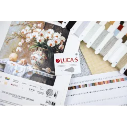 Petit Point Kit - Die Eleganz der Orchidee 20x20cm SG714