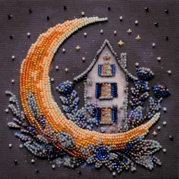 Kit de broderie de perles Mini "La magie du ciel nocturne" 15x15 cm AAM-257