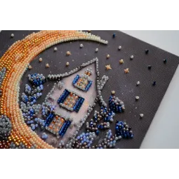 Kit de broderie de perles Mini "La magie du ciel nocturne" 15x15 cm AAM-257