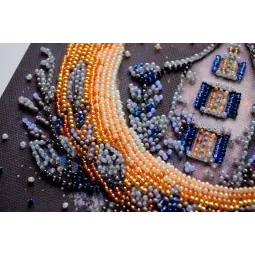 Mini Bead embroidery kit "The magic of the night sky" 15x15 cm AAM-257