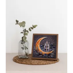Mini Bead embroidery kit "The magic of the night sky" 15x15 cm AAM-257