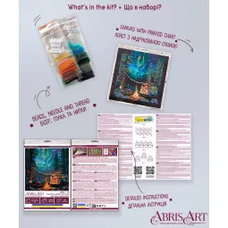 Kit de broderie de perles de taille moyenne "Camping sous les étoiles" (Scènes Déco) 20x20 cm AAMB-118