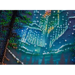 Vidutinio dydžio karoliukų siuvinėjimo rinkinys "Stovyklavimas po žvaigždėmis" (Deco Scenes) 20x20 cm AAMB-118