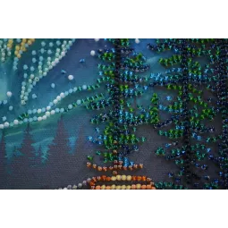 Kit de broderie de perles de taille moyenne "Camping sous les étoiles" (Scènes Déco) 20x20 cm AAMB-118