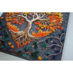 Kit de broderie sur perles de taille moyenne "Chauds sentiments" (Scènes déco) 20x20 cm AAMB-119