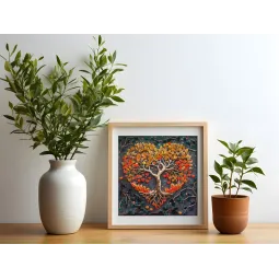 Mid-sized bead embroidery kit "Warm feelings" (Deco Scenes) 20x20 cm AAMB-119