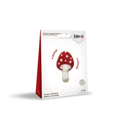 Cross stitch kit KLART "Brooch. Fly agaric" 4x7 cm KL10-006