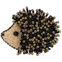 Cross stitch kit KLART "Brooch. Hedgehog" 5.5x4 cm KL10-008