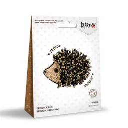 Cross stitch kit KLART "Brooch. Hedgehog" 5.5x4 cm KL10-008