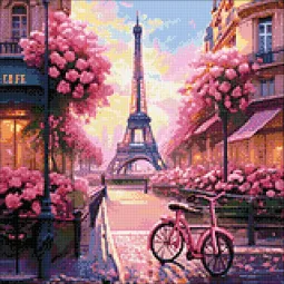 Deimantinio paveikslo rinkinys "Paris" 40x40 cm WD3214