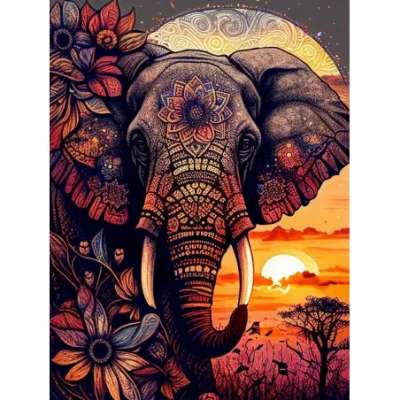 Diamond Painting Kit "Elefant" 30x40 cm WD3211