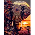 Kit de peinture au diamant "Elephant" 30x40 cm WD3211