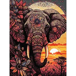 Kit de peinture au diamant "Elephant" 30x40 cm WD3211