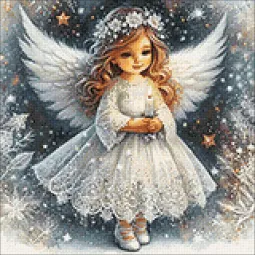 Diamantenmalerei-Set "Kleiner Engel" 40x40 cm WD3207