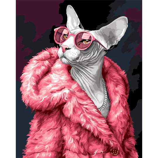 Malen nach Zahlen Set "Glamouröse Sphinx" 40x50 cm W074 1225