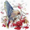 Cross Stitch Kit "Waxwing" 19x19,5 см SANS-72