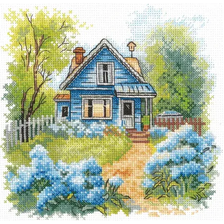 Kreuzstich -Kit "Im Country House" 17,5 x 17 cm SANN-37