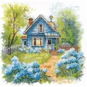 Cross stitch kit "At the country house" 17.5 x 17 cm SANN-37