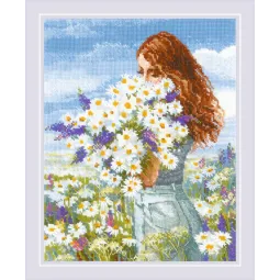 Cross stitch kit "Chamomile Happiness" 24x30 cm SR2253