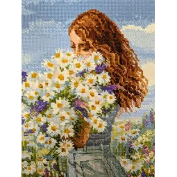Cross stitch kit "Chamomile Happiness" 24x30 cm SR2253