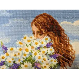 Cross stitch kit "Chamomile Happiness" 24x30 cm SR2253