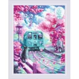 Kreuzstich-Set „Frühlings-Express“ 30x40 SR2233