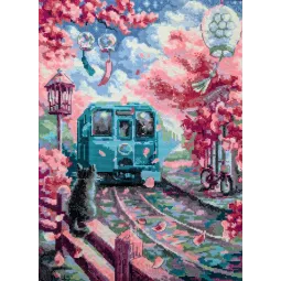 Kreuzstich-Set „Frühlings-Express“ 30x40 SR2233