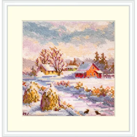 SALE Cross stitch kit Winter 11,5x11,5 SK267A