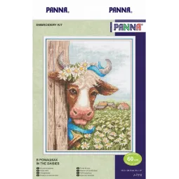 Kit de point de croix PANNA "Aux marguerites" 15 x 20,5 cm PJ-7212