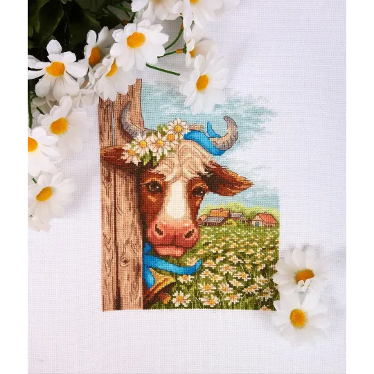 Kryželio siuvinėjimo rinkinys PANNA „Rūtose“ 15 x 20,5 cm PJ-7212
