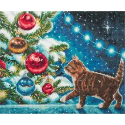 Kryželiu siuvinėjimo rinkinys PANNA "Neklaužada kačiukas" 25x19.5 cm PPR-7425