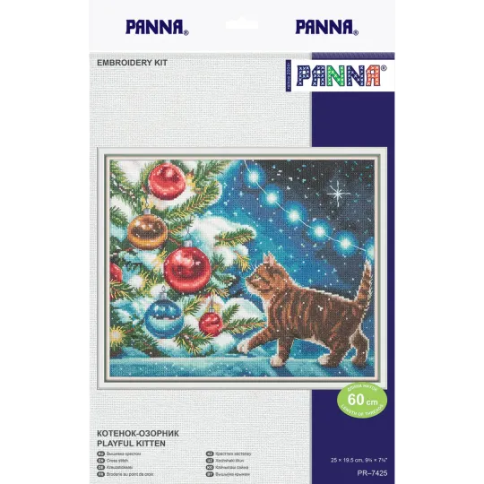 Kreuzstich-Set PANNA "Schelmisches Kätzchen" 25x19,5 cm PPR-7425