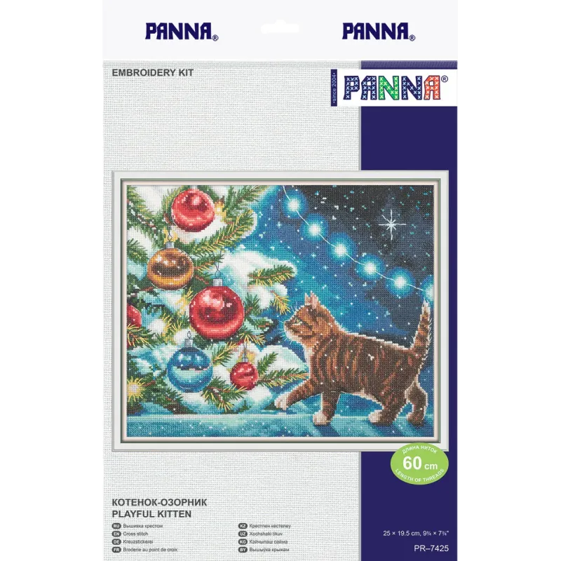 Kreuzstich-Set PANNA "Schelmisches Kätzchen" 25x19,5 cm PPR-7425