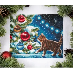 Cross stitch kit PANNA "Mischievous Kitten" 25x19.5 cm PPR-7425